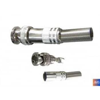 BNC soldeer connector met veer voor de RG59 kabel. Per Stuk